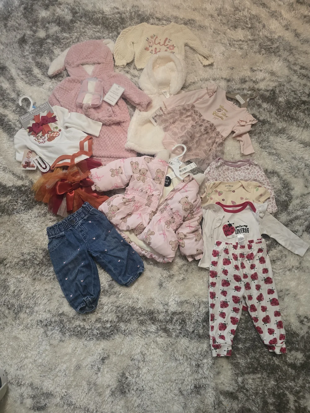 Assorted Pink Baby Girls Clothing Bundle - Mixed Brands